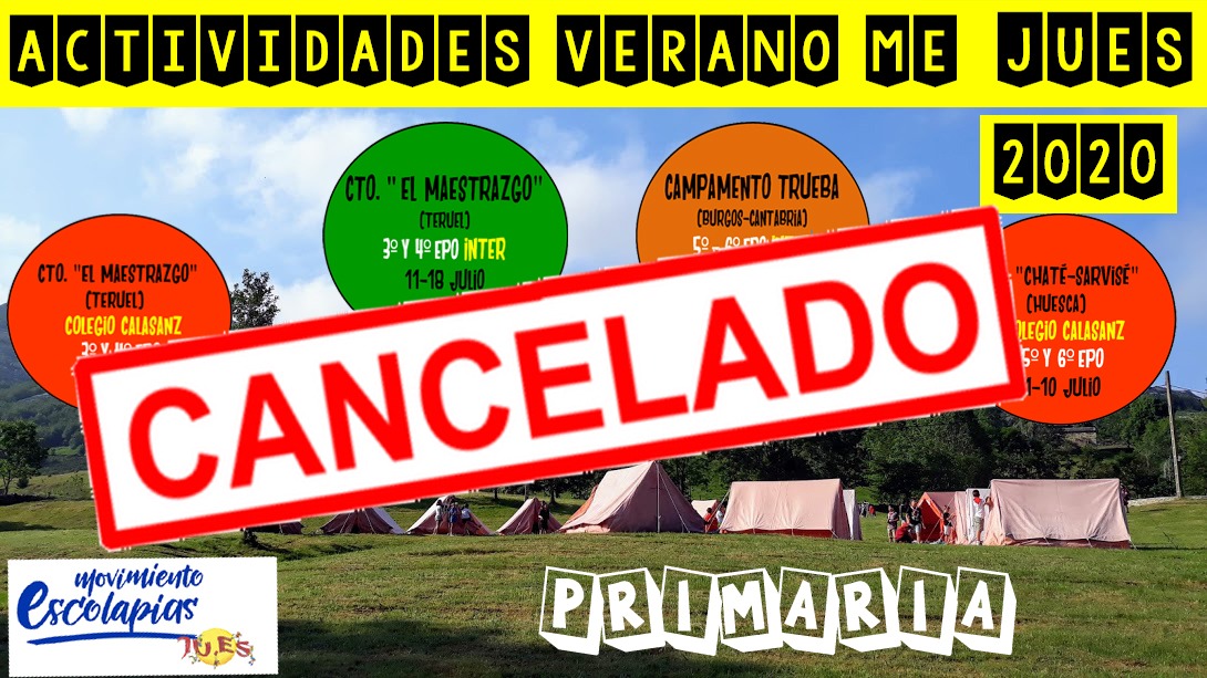 CANCELACIÓN DE ACTIVIDADES DE VERANO