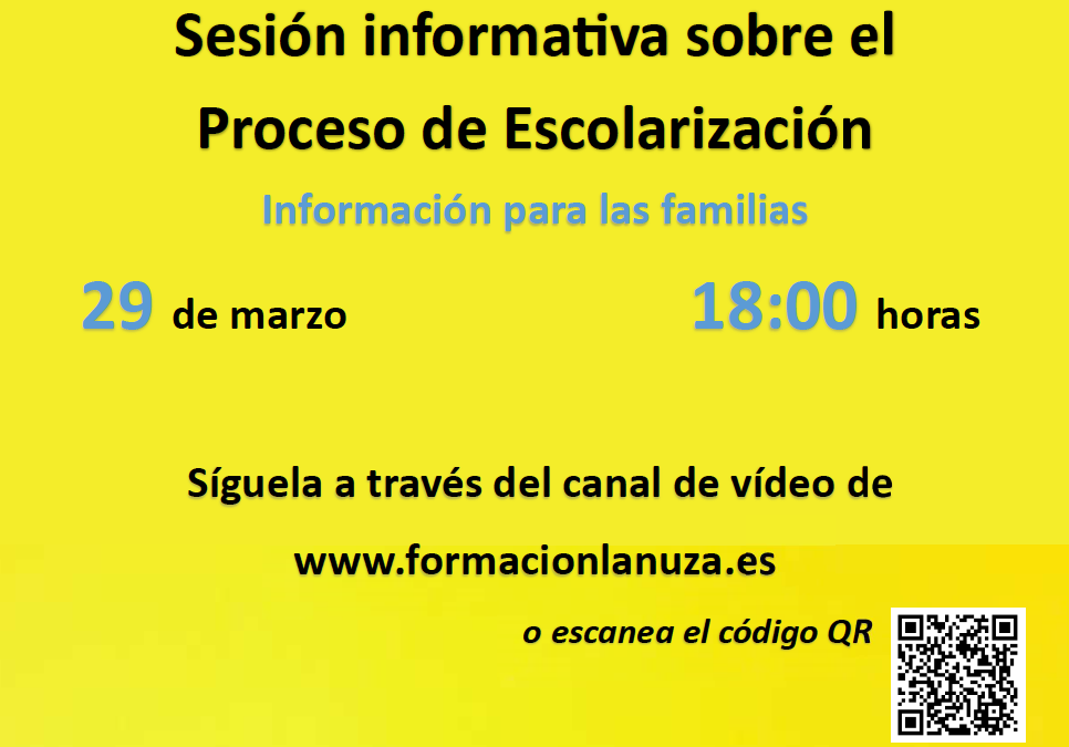 Sesión informativa sobre el Proceso de Escolarización 2022/2023