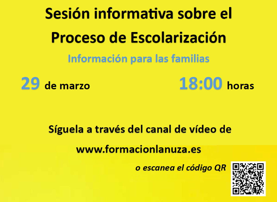 Sesión informativa sobre el Proceso de Escolarización 2022/2023
